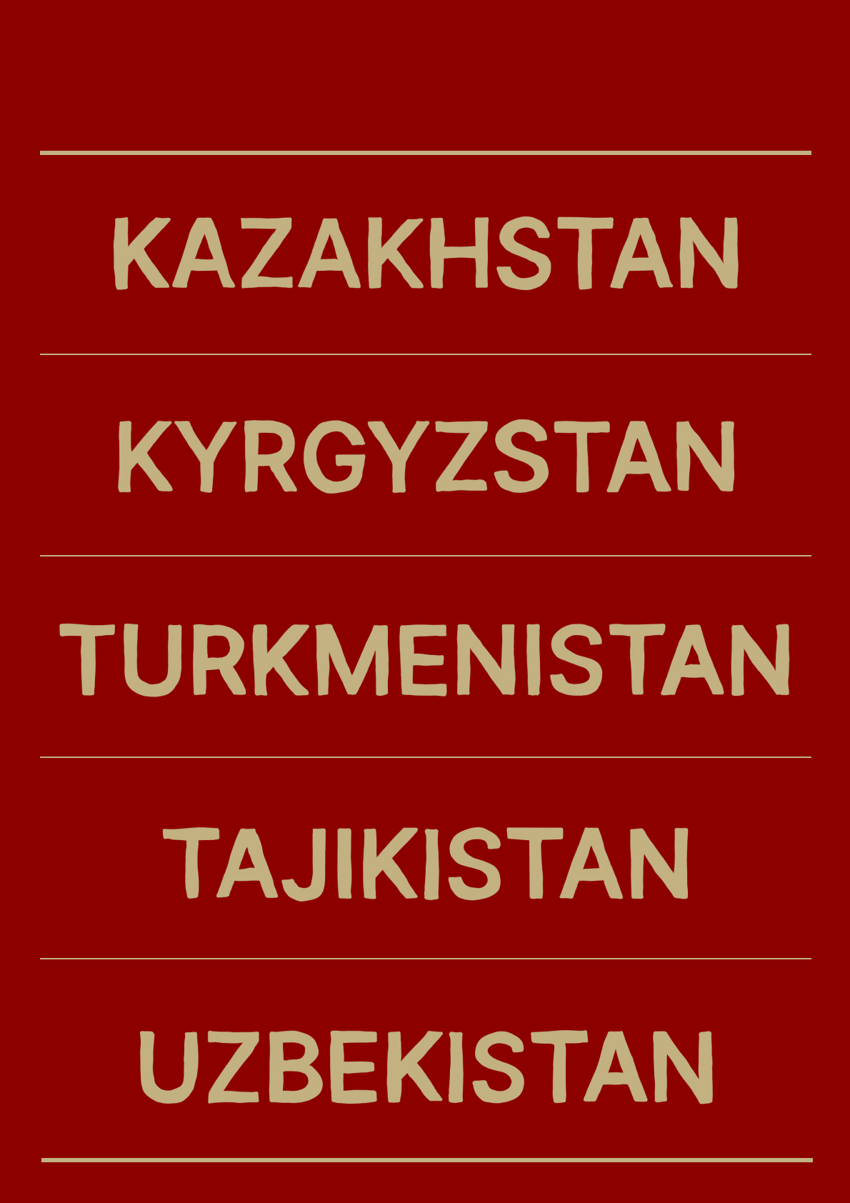 The Central Asian Cookbook page — back cover