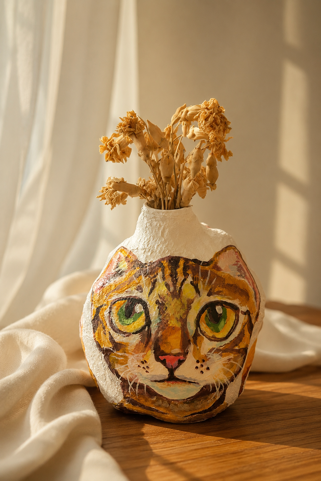 Eco-vase illustration cat